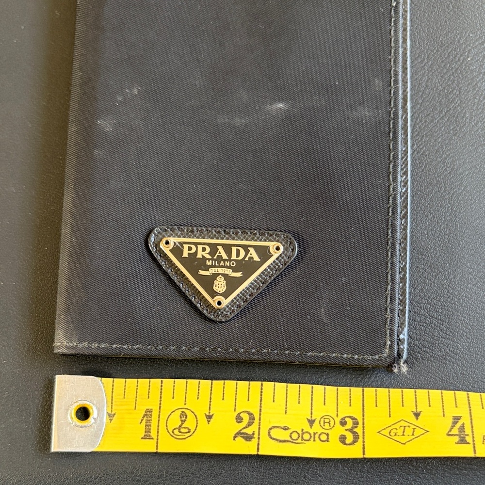 Prada Tessuto Nylon Long Wallet Black Triangle Logo Organizer Made in Italy - Picture 8 of 13